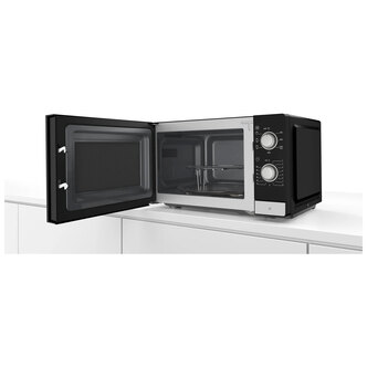 Bosch FEL020MS2B Serie 2 Solo Microwave Oven With Grill Black 20L 800W
