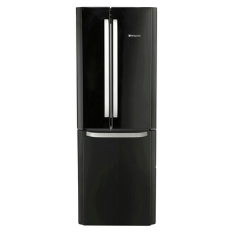 Hotpoint FFU3D.1K 70cm 3 Door Frost Free Fridge Freezer in Black 1.96m