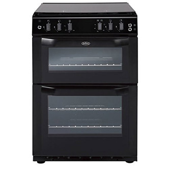 Belling 444442723 60cm Dual Fuel Cooker in Black Double Oven