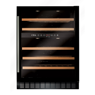 CDA FWC603BL 46 Bottle Dual Zone Wine Cooler in Black 60cm Wide