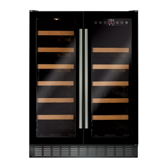 CDA FWC624BL 60cm Freestanding Wine Cooler in Black 40 Bottle