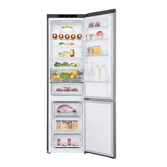 LG GBB62PZGFN 60cm Frost Free Fridge Freezer in Shiny Steel 2 03m D