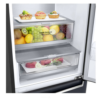 LG GBB72MCUFN 60cm Frost Free Fridge Freezer in Matt Black 2 03m D