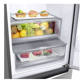 LG GBB72PZEFN 60cm Frost Free Fridge Freezer in Shiny Steel 2 03m D