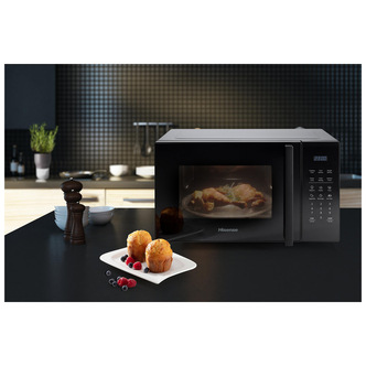 Hisense H23MOBS5HUK Solo Microwave Oven in Black 23 Litre 800W 6 Prog