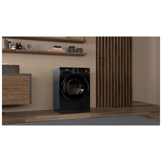 Hotpoint H3D81BUK 8kg Condenser Dryer in Black B Rated Sensor