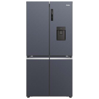 Haier HCR5919EHMB American 4 Door Fridge Freezer Black PL I&W E Rated