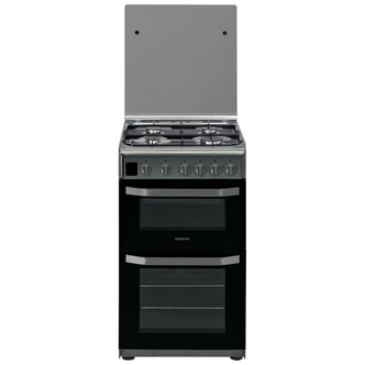 Hotpoint HD5G00CCX 50cm Double Oven Gas Cooker in St/St Catalytic Liners