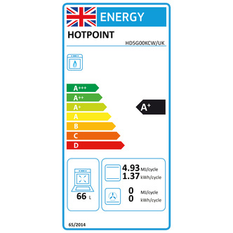 Hotpoint HD5G00KCW 50cm Twin Cavity Gas Cooker in White Catalytic Line