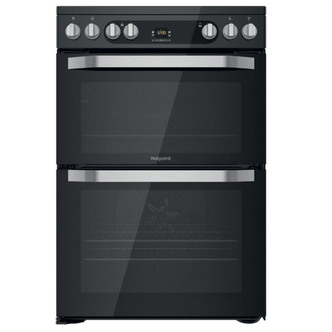 Hotpoint HDM67V9HCB 60cm Double Oven Electric Cooker in Black Ceramic Hob