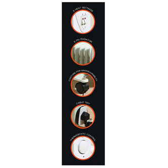 Daewoo HEA1175GE 1 0kW Oil Filled Radiator in White