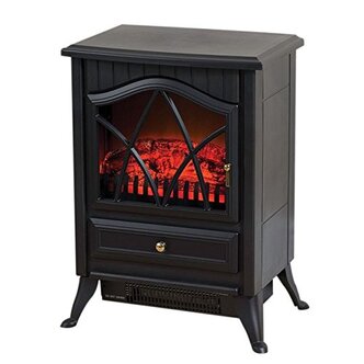 Daewoo HEA1200GE 2 0kW Real Flame Effect Electric Stove Fire in Black