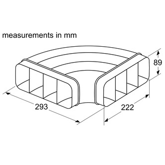 Bosch HEZ9VDSB1 Flat Channel 90 Deg Horizontal Bend