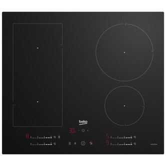 Beko HIIP64530UFT 60cm 4 Zone Induction Hob in Black