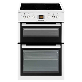 Blomberg HKN63W 60cm Electric Cooker in White Ceramic Hob Double Oven