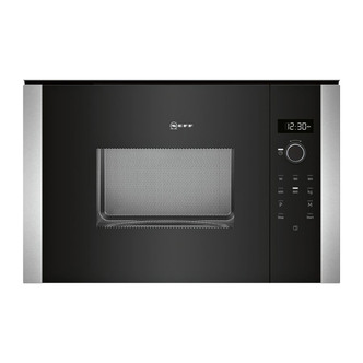 Neff HLAWD23N0B Built In Microwave Oven in Black St Steel 20L 800W