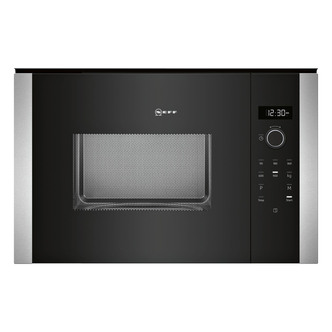 Neff HLAWD53N0B Built In Microwave Oven in Black Steel 900W 25L