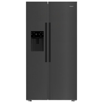 Hotpoint HPG26574WXBR American Fridge Freezer in Black with Ice & Water Plumb