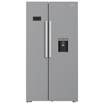 Hotpoint HPG26583WXP American Fridge Freezer in Silver with Water Non Plumbe
