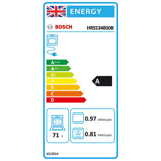 Bosch HRS534BS0B Serie 2 Built In Electric Oven in St St 71L AddSteam
