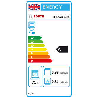 Bosch HRS574BS0B Serie 4 Built In Electric Oven in St St 71L AddSteam