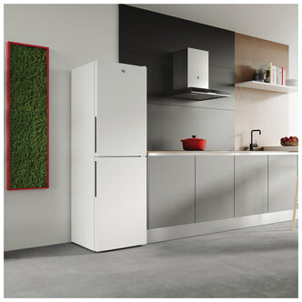 Hoover HVT3CLFCKIHW 55cm Low Frost Fridge Freezer in White 1 76m F Rat