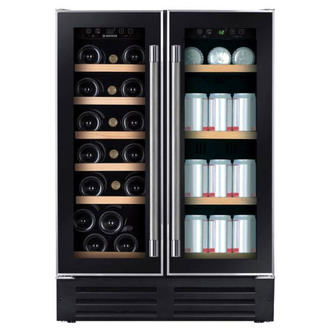 Hoover HWCB60DUKN 60cm Freestanding Dual Zone Wine Cooler Black 38 Bot