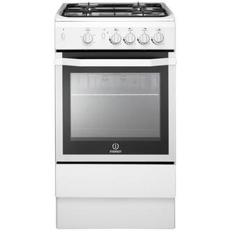 Indesit I5GGW 50cm Single Oven Gas Cooker in White FSD A Rated