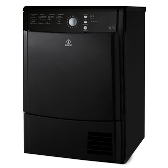 Indesit IDCL85BHK 8kg Condenser Dryer in Black Sensor Drying B Rated