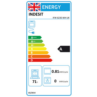 Indesit IFW6230WH Built In Electric Single Oven in White 71L