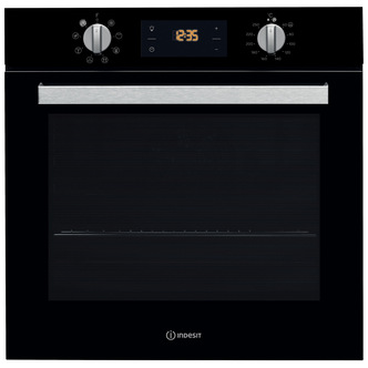 Indesit IFW6340BL Built-In Electric Single Oven in Black 66L