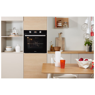 Indesit IFW6340BL Built In Electric Single Oven in Black 66L