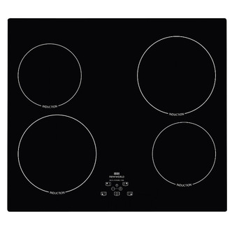 New World 444443434 60cm Frameless Touch Control Induction Hob in Black