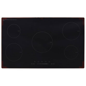 Montpellier INT905 90cm 5 Zone Induction Hob in Black Glass Heat Booster