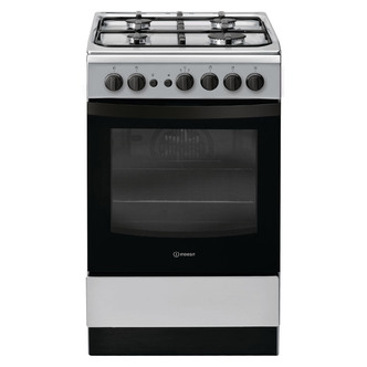 Indesit IS5G1PMSS 50cm Single Oven Gas Cooker in Silver 59 Litres