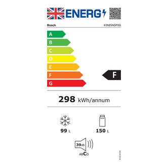 Bosch KIN85NSF0G Serie 2 Integrated Frost Free Fridge Freezer 50 50 1