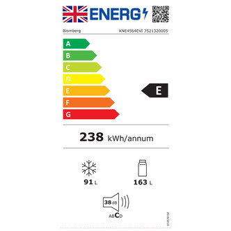 Blomberg KNE4564EVI Integrated Frost Free Fridge Freezer 50 50 1 77m E