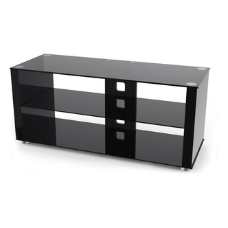  L611G-800-3 Elegance 800mm TV Stand with Black Sides & Black Glass