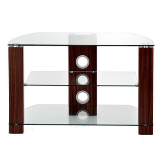TTAP L630 1050 3W Vision 1050mm TV Stand in Walnut with Clear Glass