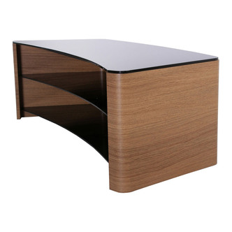  L641-1300-3O Milan Curve 1300mm TV Stand in Light Oak with Glass