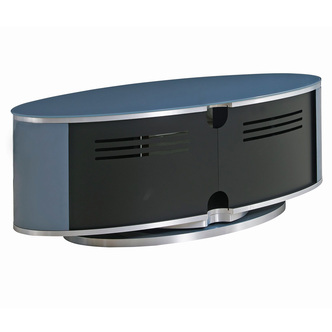 MDA Design LUNA GREY Luna Oval Shape TV Cabinet in Grey Slate