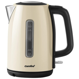 Comfee MK17S28A2CM Retro Fast Boil Jug Kettle in Cream - 1.7L 3kW
