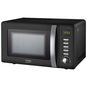 Beko MOC20200B Retro Style Microwave Oven in Black 20 Litre 800W