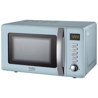 Beko MOC20200M Retro Style Microwave Oven in Mint Blue 20 Litre 800W