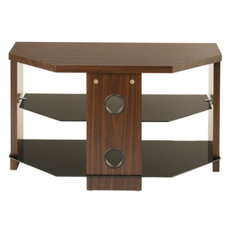 TTAP MON 1050 WAL Montreal 1050mm TV Stand in Walnut with Black Glass