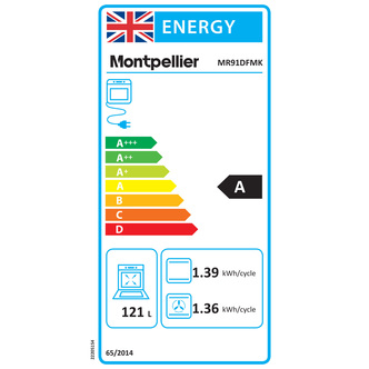 Montpellier MR91DFMK 90cm Single Cavity Dual Fuel Range Cooker in Blac