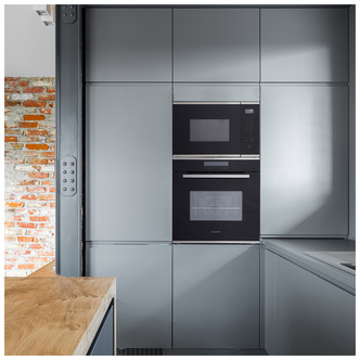 Montpellier MWBI73B Built In Microwave Oven with Grill in Black 900W 2