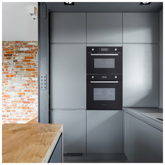 Montpellier MWBIC74B Built In Combi Microwave Oven in Black 900W 44L