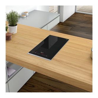 Neff N53TD40N0 Built In 30cm FlexInduction Hob in Black Glass St St