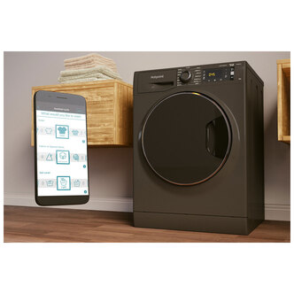 Hotpoint NLLCD1064DGD Washing Machine in Dark Grey 1600rpm 10Kg C Rate